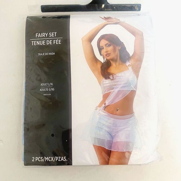 NWT Iridescent Fairy Set Halloween Costume Rave Party Women's Size L/XL - Picture 1 of 4